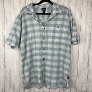 Patagonia organic cotton plaid button down XL
